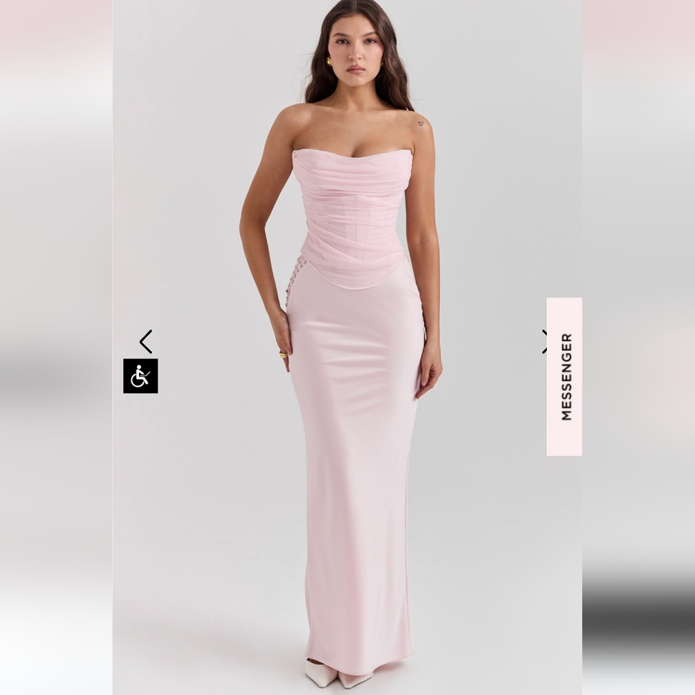 BALLERINA PINK SATIN MAXI SKIRT